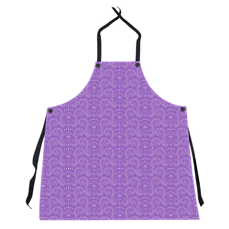 Tablier à motif troisième oeil, Mauve / Blanc