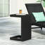 Table d'appoint en aluminium noir mat pour l'extérieur avec une finition mate