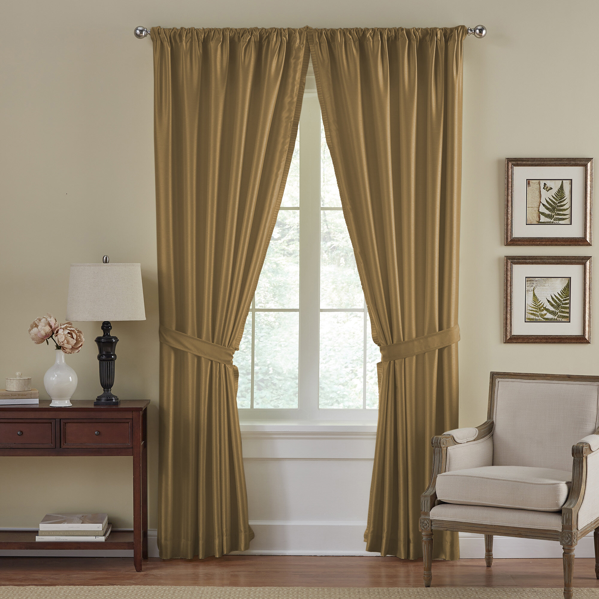 Blackout: Buy 1 Panel Beige Polyester Blackout Curtain Online 