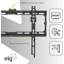 Support mural inclinable ELG pour téléviseur, ultra-plat (2 cm), inclinaison jusqu'à -10°, compatible avec les écrans de 66 à 165 cm (jusqu'à 45 kg), VESA 75x75 à 400x400 mm, verrouillage rapide, préassemblé, acier, noir