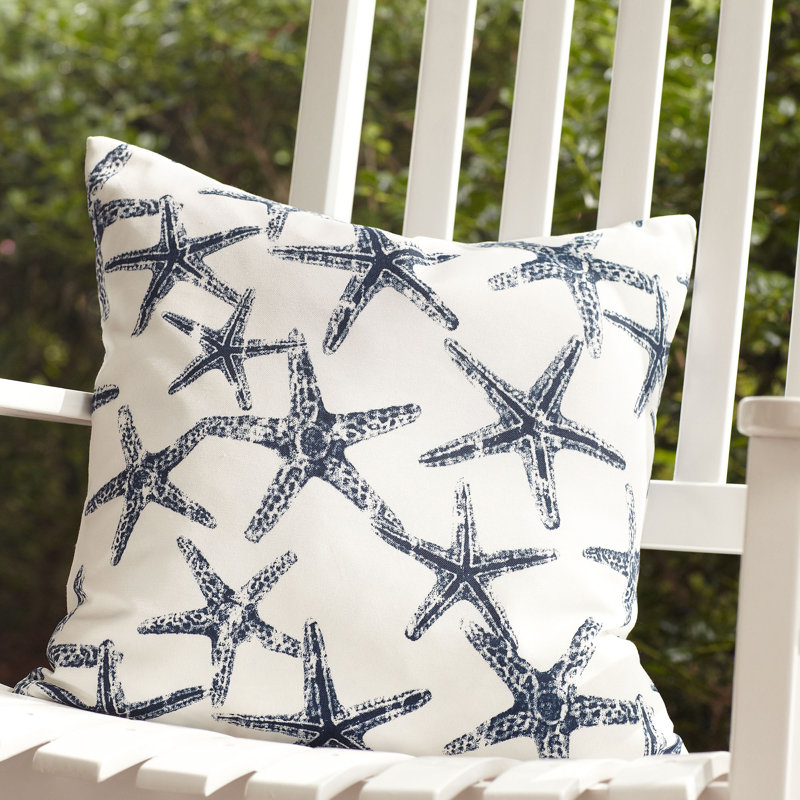Outdoor Reversible Throw Pillow, Pool