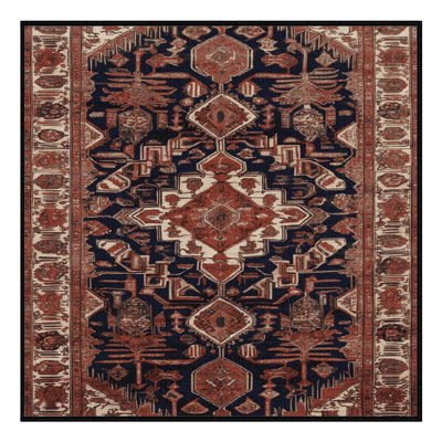 Machine Washable Persian Brown Area Rug