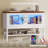 31.5" 5 Drawer File Cabinet with Power Strip, LED Lights and Storage Shelf, Filing Cabinet for Home Office Fits Legal/Letter/A4, Printer Stand, White + Brown-129514844