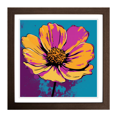 Cosmos Pop Art - Single Picture Frame Print on Wood