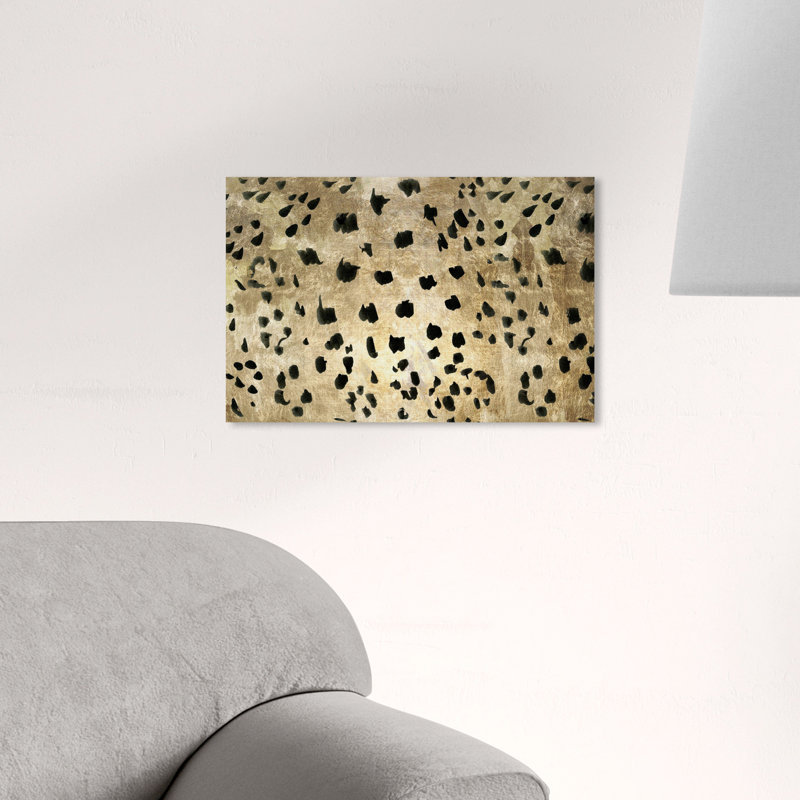 «Abstract Cheetah Feline», reproduction d'impression sur toile, H 16 po x l 24 po x 1,5 po, Cadre noir