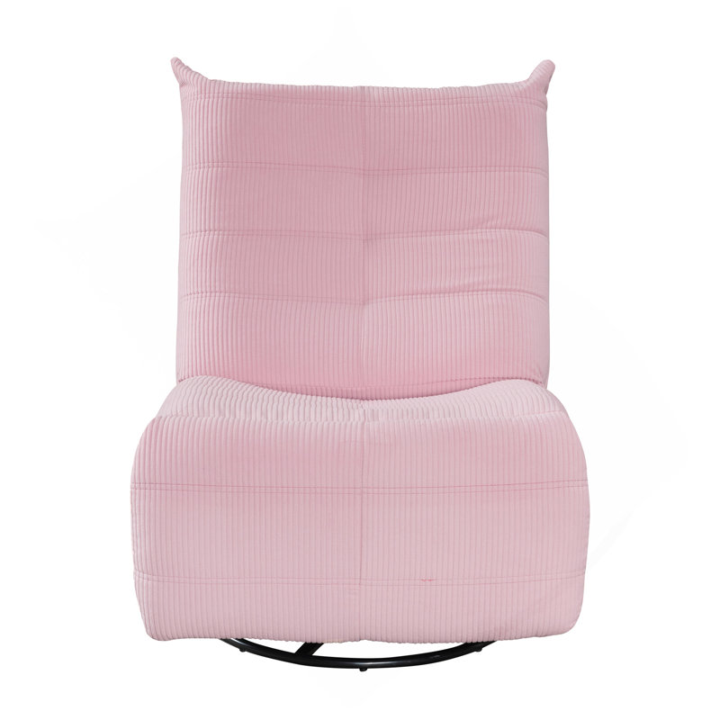 Fauteuil inclinable et pivotant en velours côtelé de 31 po Georgena