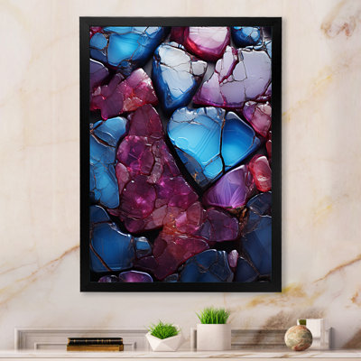 Volcan de marbre bleu et mauve sans soudure III - décoration murale abstraite