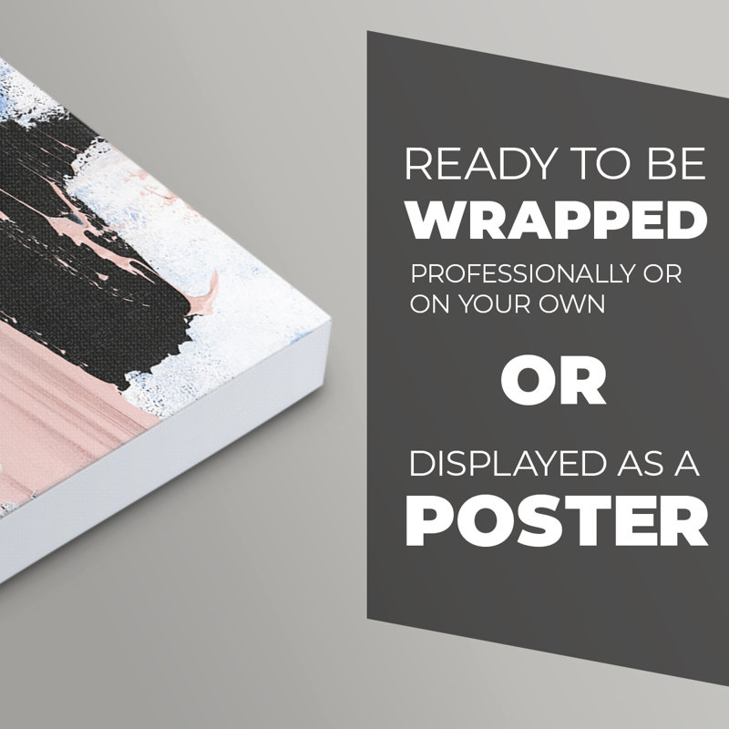 Black & Blush I - Impression sur toile seulement - NON-CADRE, H 18 po x l 12 po