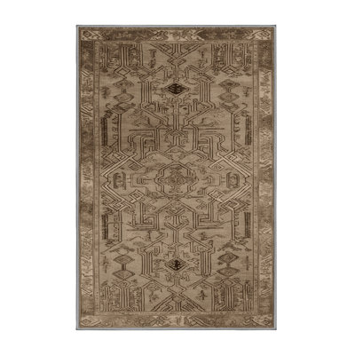 Tapis gris art déco lavable à la machine