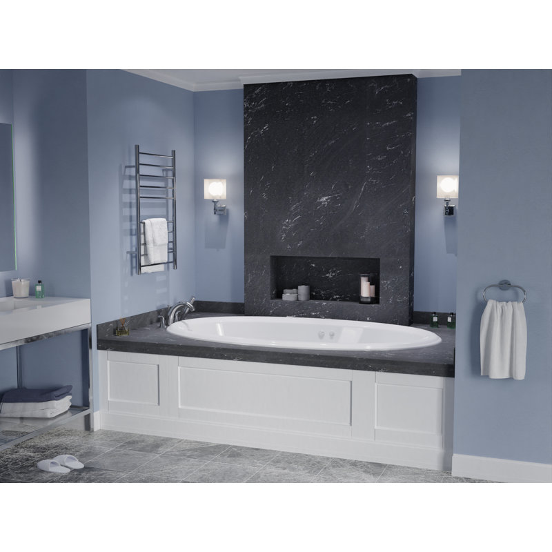 Martinique 60'' x 36'' Drop-In Whirlpool Acrylic Bathtub, Right