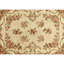 Tapis beige / vert en soie tissée à la main Elegance-90051505