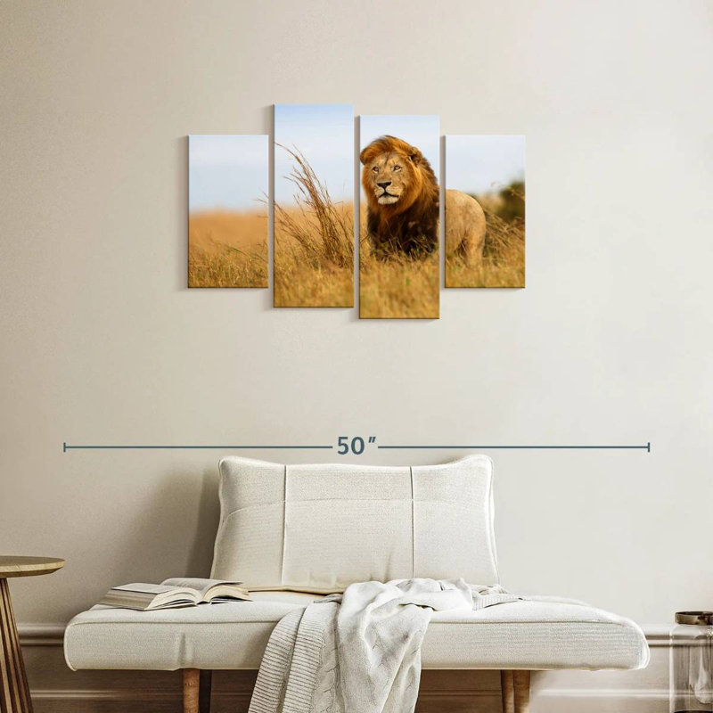 Lion safari Brampt, 22" H x 36" W