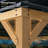 13FT X 11FT Solid Wood Outdoor Hard Top Patio Gazebo
with Ceiling Hook,Mosquito Netting