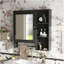 Armoire de rangement murale de salle de bain, armoires à pharmacie avec grande porte miroir-805819053