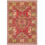 Canvello Vintage Oushak Red Lamb's Wool Area Rug- 4'1" X 6'