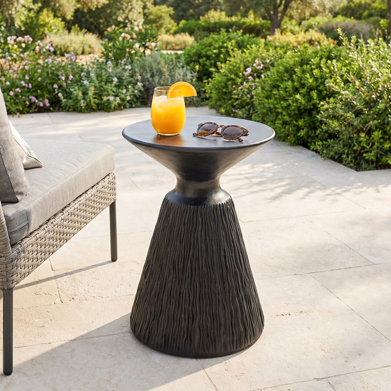 Table basse en béton Bimla, l 15,6 po x P 15,6 po, 1, Noir