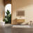 Floating Grille Bathroom Vanity with , Ceramic Sink, and LED Sensor Light