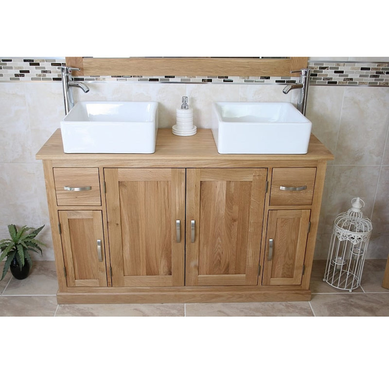 Elder 1230mm Double Bathroom Vanity with Vessel Ceramic Basin
