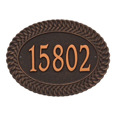 Chartwell Personalized Standard 1-Line Wall Address Plaque