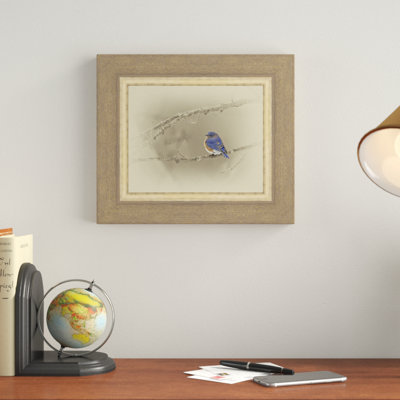 « blue oiseau », reproduction de photo encadrée
