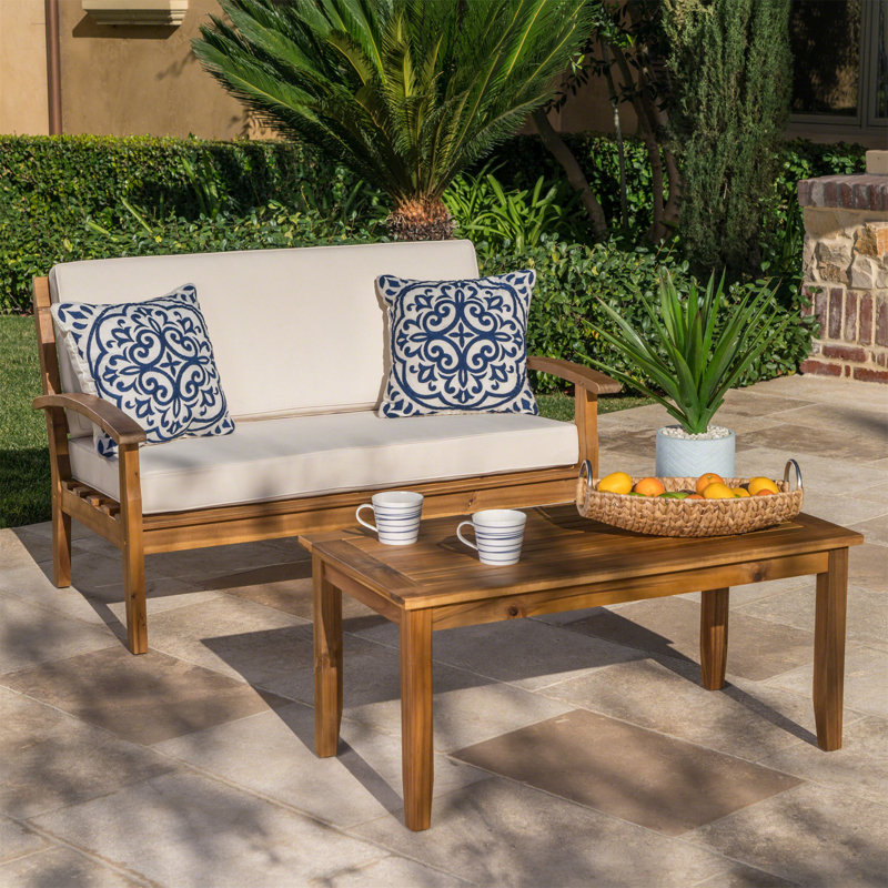 Causeuse et table basse Peyton, Beige