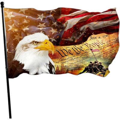 Oleson Double Sided 0.5'' H x 60'' W Polyester Independence Day Garden Flag