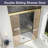 49"-54" W x 70" H Double Sliding Aluminum Framed Shower Door in Brushed Gold with 1/4" Clear Tempered Glass-122438180