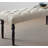 Tufted Turned Leg  Dining Bench, Tan