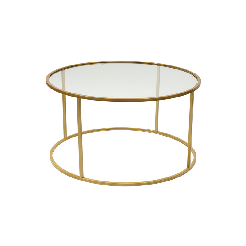 Frame Coffee Table, 45" H x 80" L x 80" W, Gold