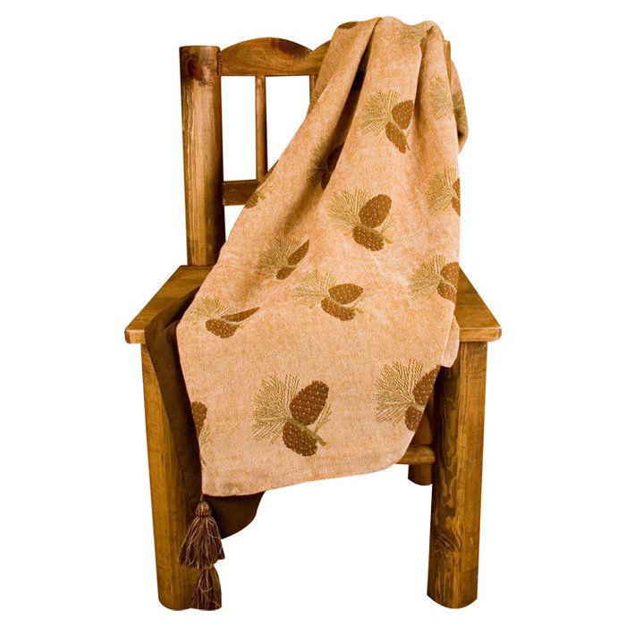 Pine Cones Hand Woven Throw Blanket