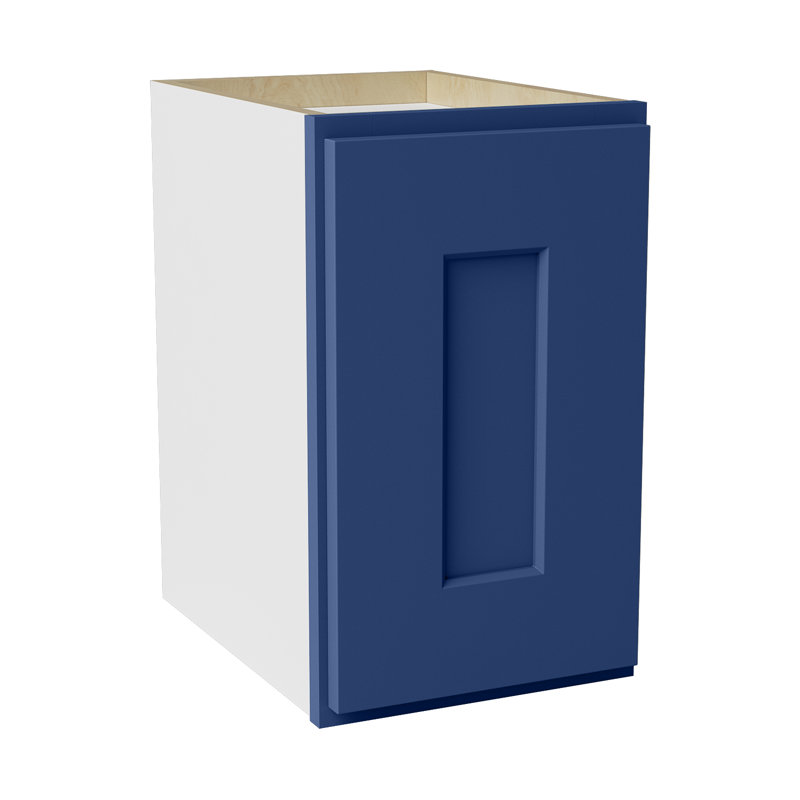Armoire de cuisine en bois massif prête à assembler, H 15 po x l 9 po x P 12 po, Shaker bleu