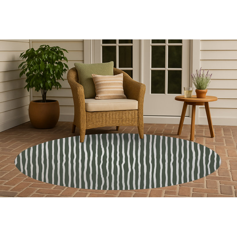 Tapis d'extérieur antidérapant Ribbon Play, Rond 5 pi