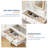 Modern White Makeup Vanity Desk with Lighted Mirror, Glass Tabletop, Charging Station, Drawers, Cabinet, Open Shelves, Upholstered Stool – Large Storage Dressing Table – White-1488050275