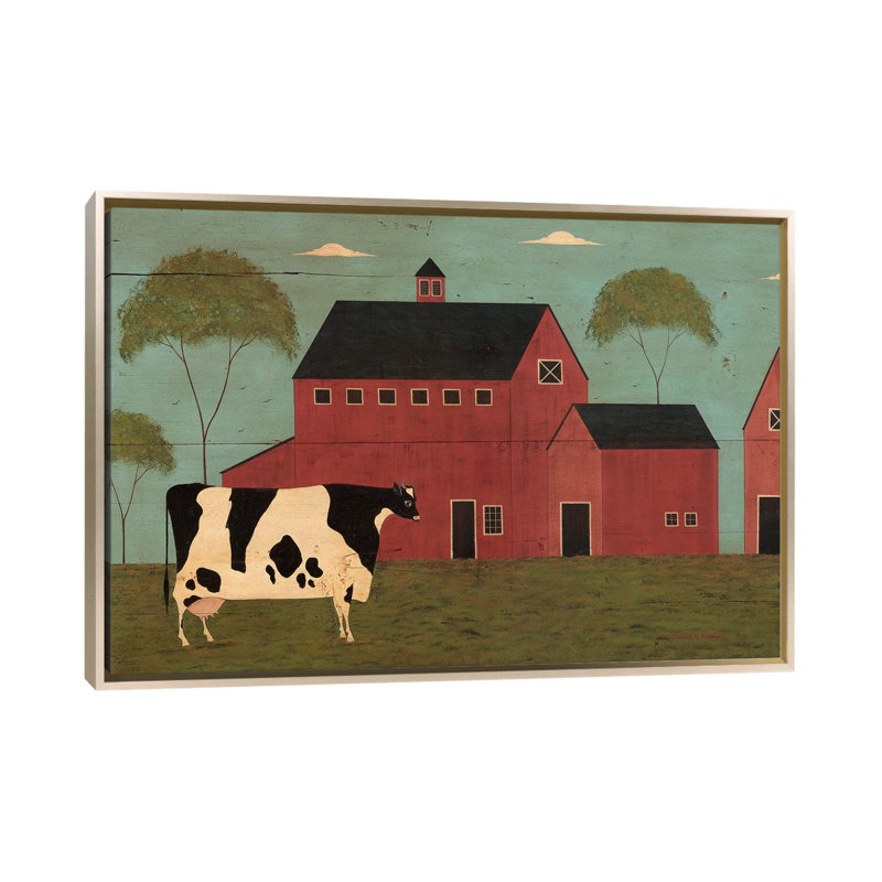 Nellies Barn - reproduction d'art mural, H 18 po x l 26 po, Reproduction encadrée sans passe-partout, Champagne