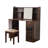 Elegant Makeup Vanity Desk With 3 Modes Adjustable Lighted Mirror,Modern Dressing Table Set With Large Shelves, Drawer And Canbinet