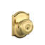 Georgian Knob with Camelot Trim Keyed Entry Lock-1728045540