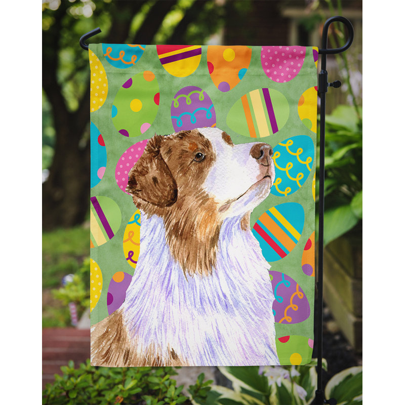 Drapeau de jardin Atara, Berger australien (beige et mauve)