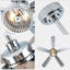 52 Inch Crystal Ceiling Fan with Light, Farmhouse Chrome Chandelier Fan, Silent Reversible DC Motor Ceiling Fan For Bedroom