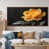 Toile avec cadre flottant brun