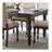 Transitional Grayish Brown Extendable Dining Table with Draw Leaf - Birch Veneer & Engineered Wood Construction