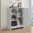 Freestanding Storage Cabinet With Open Compartments And Closed Cabinet For Bathroom Kitchen Living Room Office