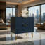 Table de chevet bleu nuit-1894855999