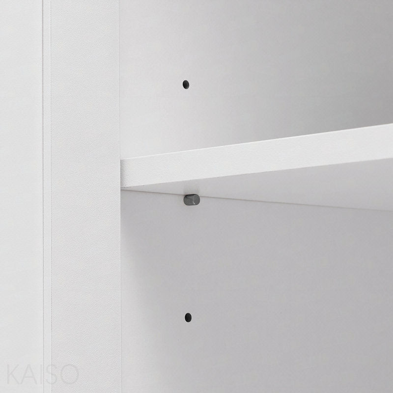 Armoire de rangement avec 2 portes pour salle de bain, bureau, tablettes réglables, panneau de fibres à densité moyenne
