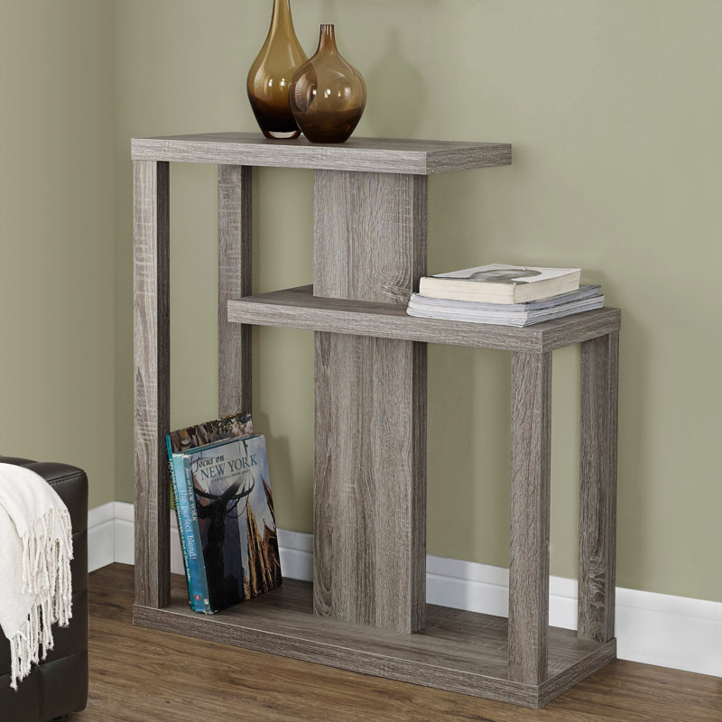 Table d'appoint, console, vestibule, étroit, canapé, salon, chambre à coucher, stratifié brun, contemporain, moderne