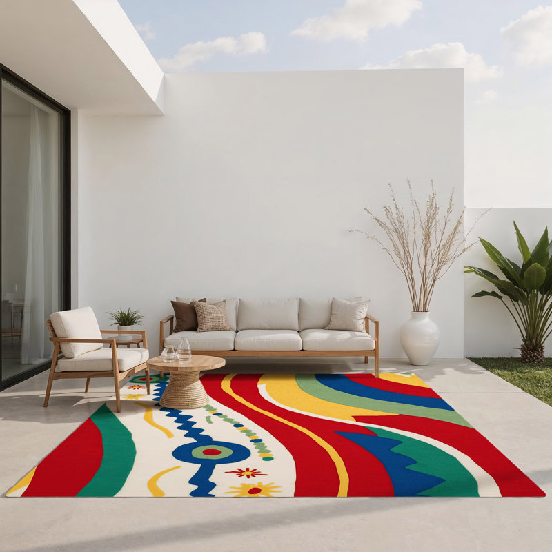 Tapis intérieur et extérieur Peppy Loop, Rectangle 4' x 6'