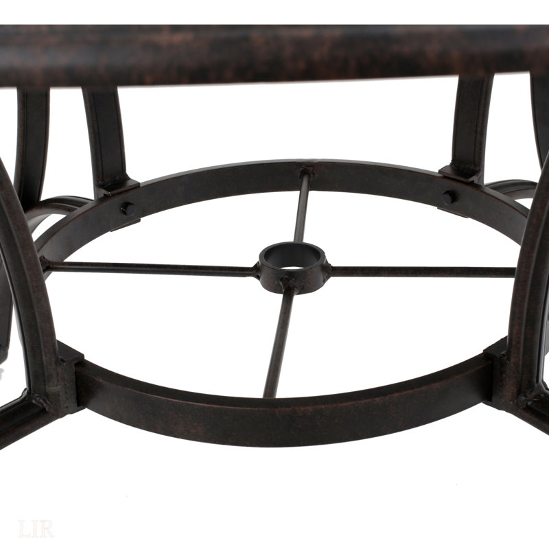 Table de salle à manger d'extérieur en fonte d'aluminium, bronze