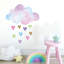 Watercolour Cloud and Hearts Wall Sticker-35527426