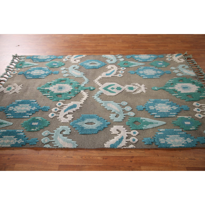 Tapis brun marocain indien 5 x 8