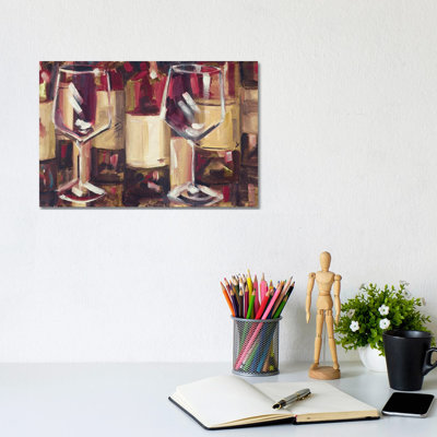 Red Wine With Dinner by Heather A. French-Roussia - Wrapped Canvas Gallery-Wrapped Canvas Giclée