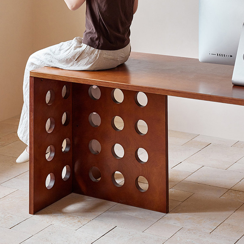 A pure solid wood hole desk